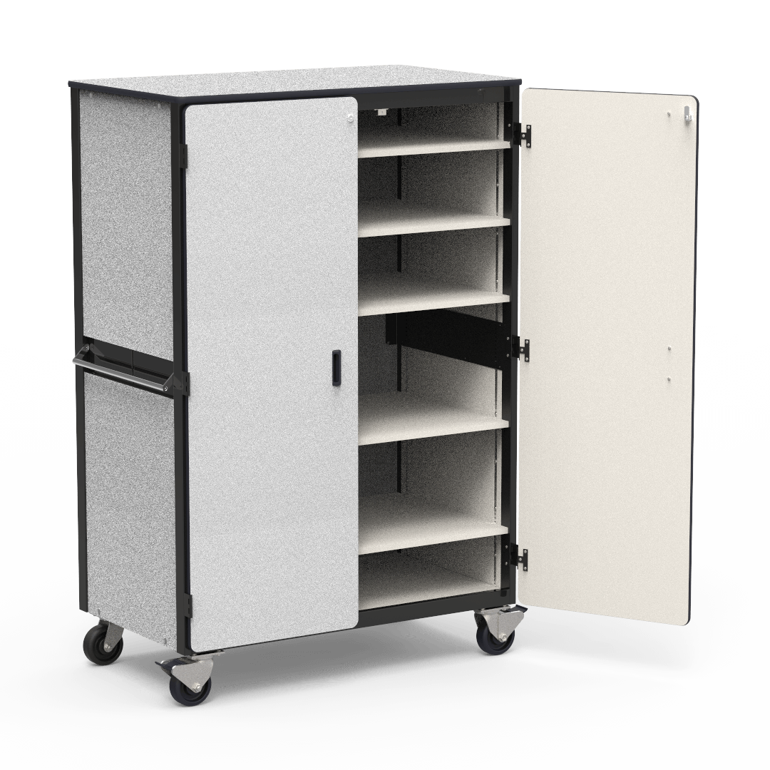 Mobile Storage Cabinet With Five Shelves