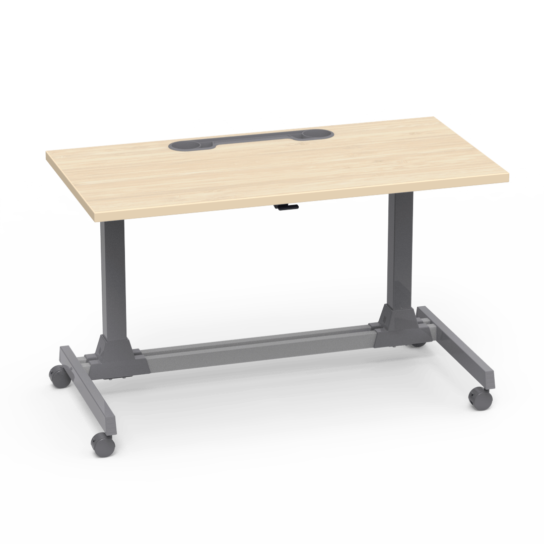 Topaz Series Sit-to-Stand Workstation Rectangle 24" x 48" with Accessory Tray