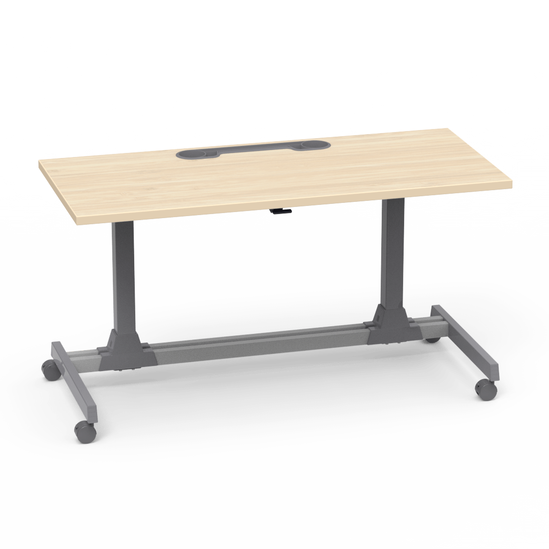 Topaz Series Sit-to-Stand Workstation Rectangle 24" x 54" with Accessory Tray