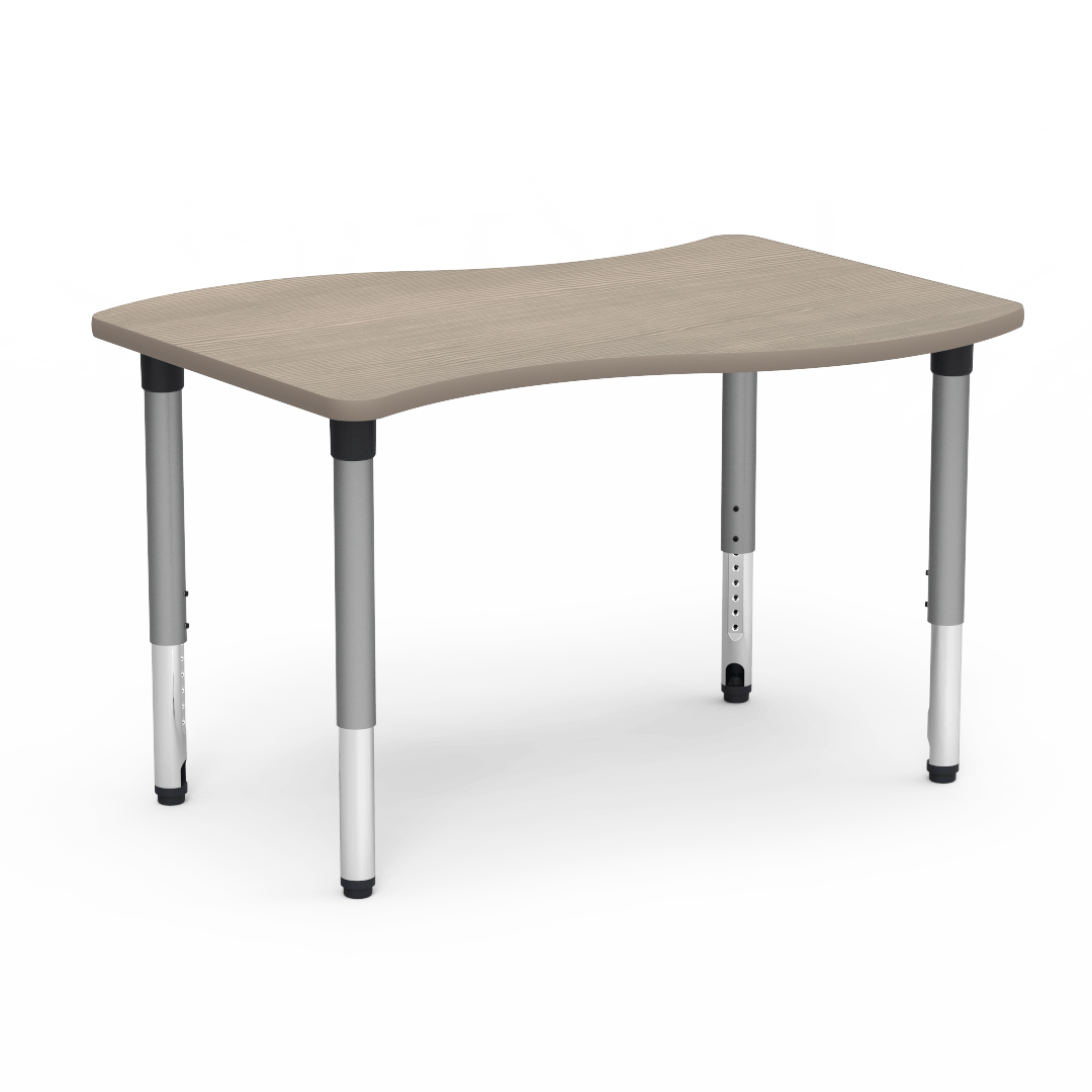 5000 Series Table 30in x 48in Slide 24in - 32in Adjustable Looks likatre Adobe Silver Mist