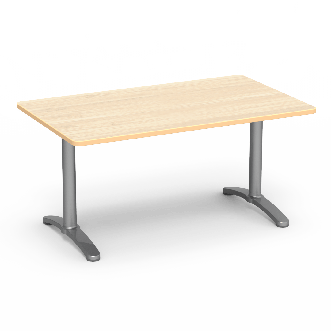 Lunada Series Seminar Table 36in x 60in Top Asian Sand Fusion Maple Silver Mist