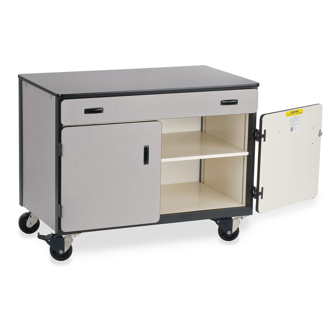 Mobile Storage Cabinet With One Paper Drawer And One Adjustable Shelf