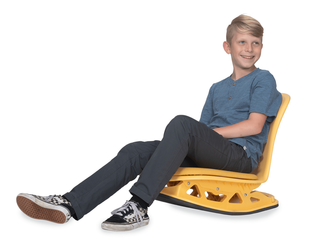 Sage Series Floor Rocker with Padded Seat 5th Grade - Adult Red with Geranium Upholstery