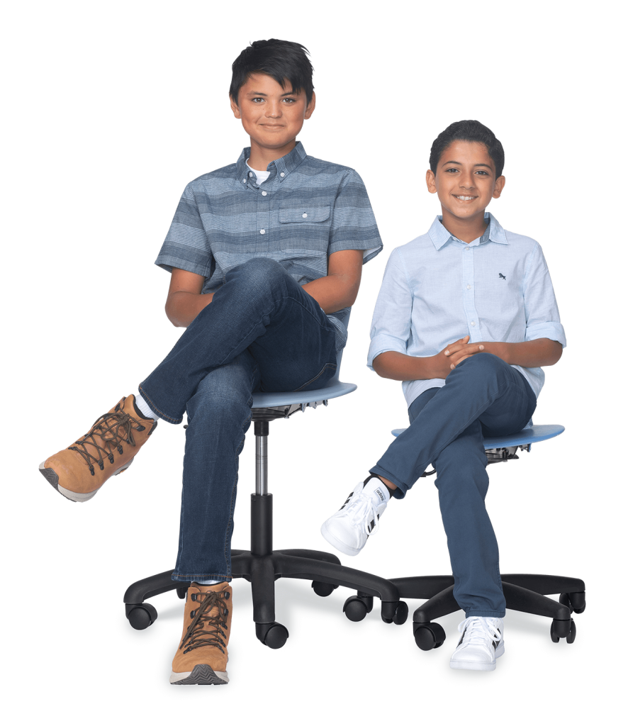 ZUMA Series Mobile Task Chair 16in - 20in 5th Grade - Adult Sky Blue Char Black