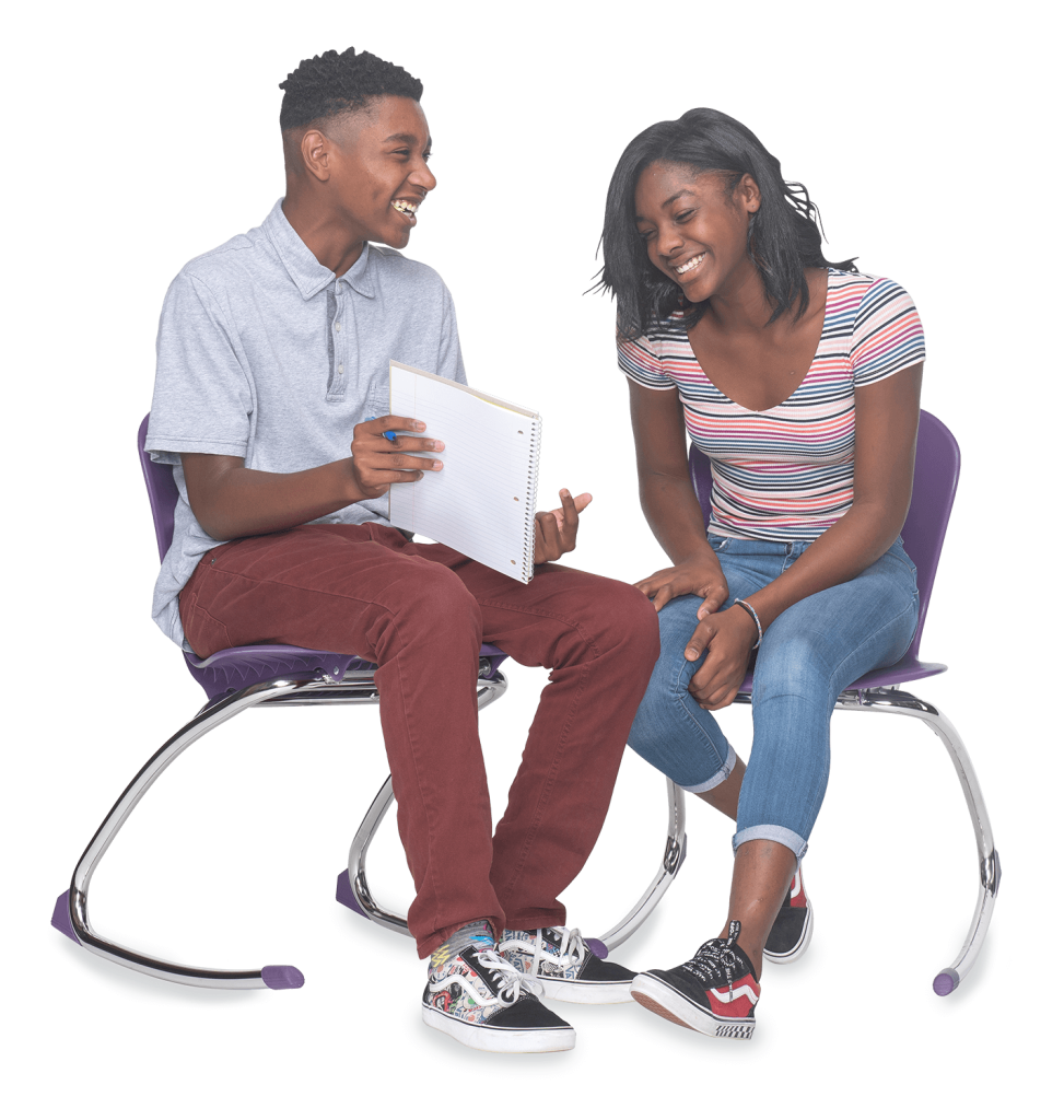 ZUMA Series Rocking Chair 15in 1st - 4th Grade Purple Iris Chrome