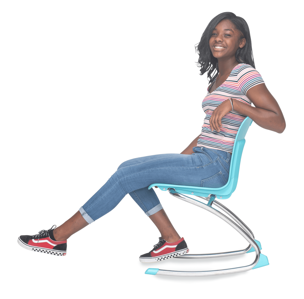 Analogy Series Rocking Chair 18in  5th Grade - Adult Chocolate Chrome