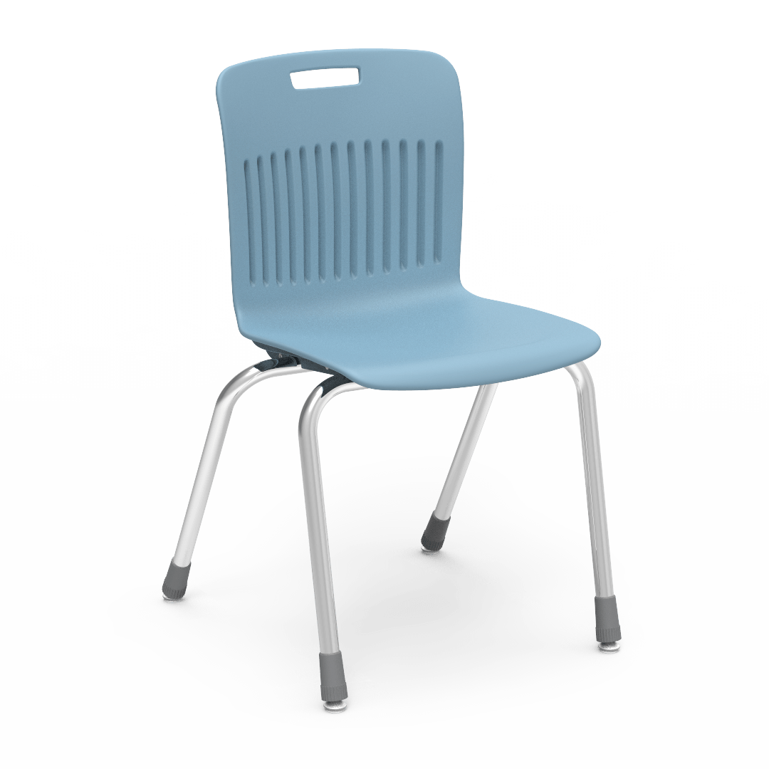 Analogy Series 4-Leg Stack Chair 18in  5th Grade - Adult Horizon Chrome