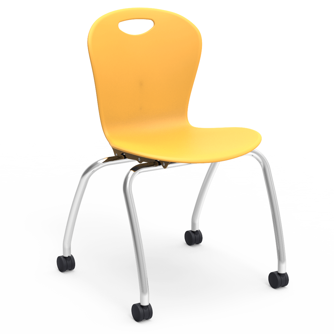 ZUMA Series Civitas Frame with Casters 18in 5th Grade - Adult Papaya Chrome