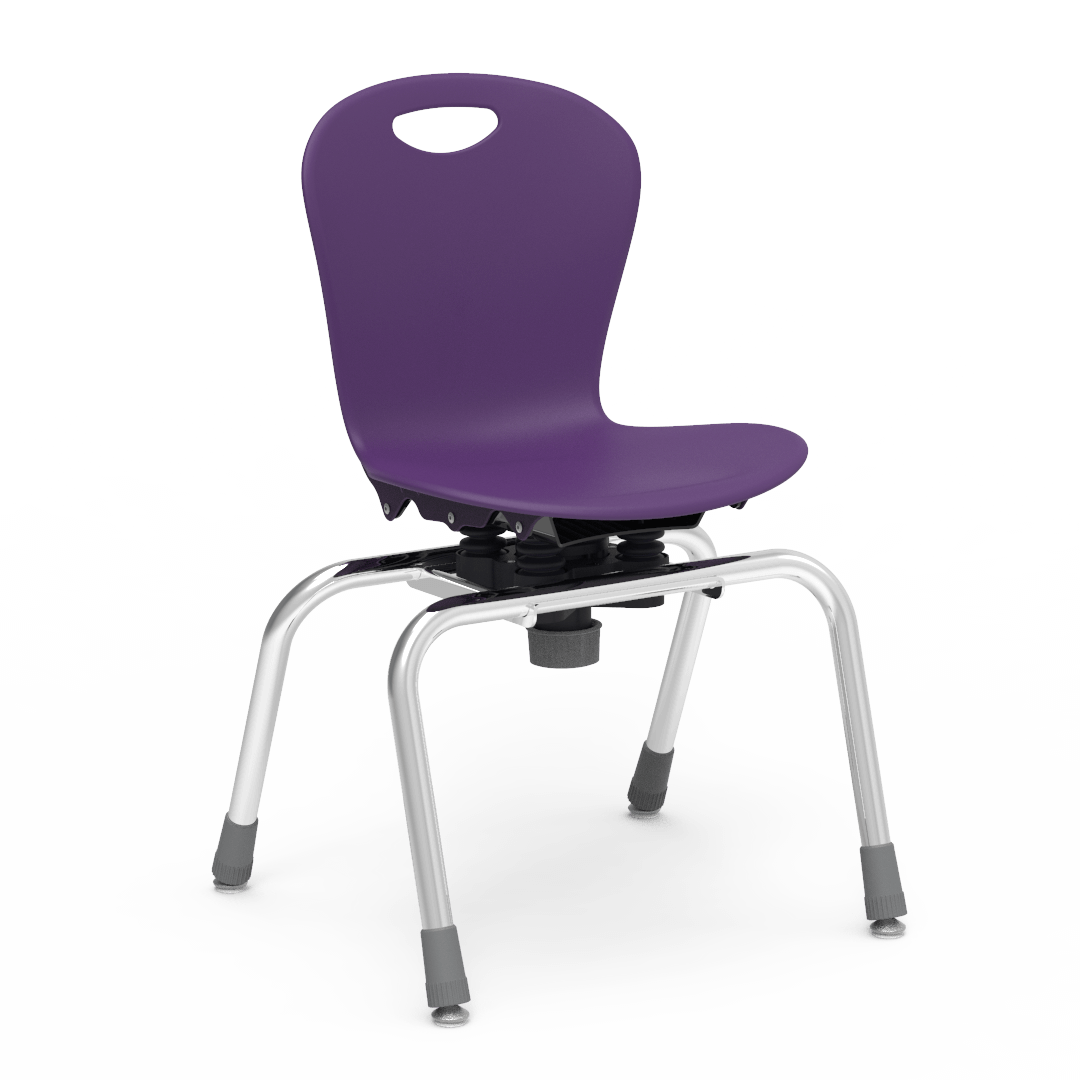 ZUMA Series C2M 4-Leg Chair 15in 1st - 4th Grade Purple Iris Chrome