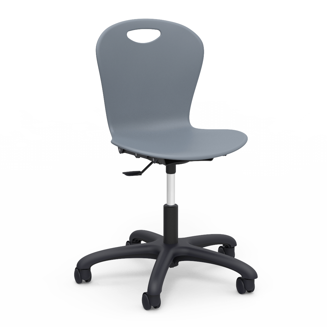 ZUMA Series Mobile Task Chair 16in - 20in 5th Grade - Adult Eclipse Char Black