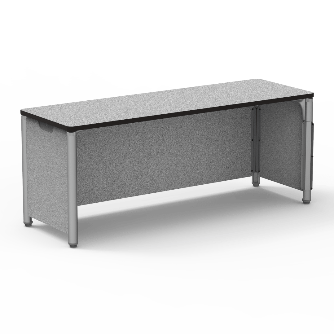 Plateau Series Credenza 29in Grey Nebula Char Black Silver Mist