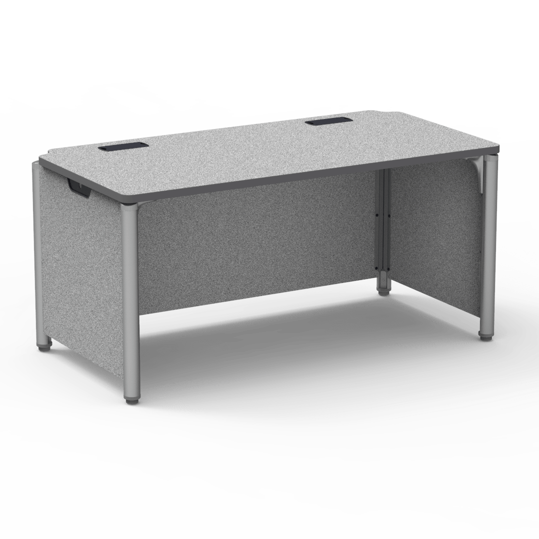 Plateau Series Desk 30in x 60in 29in Grey Nebula Eclipse Silver Mist