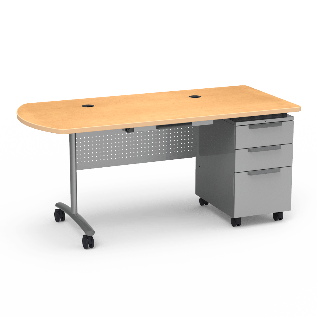 TEXTAMETER Teacher Desk Peninsula Top