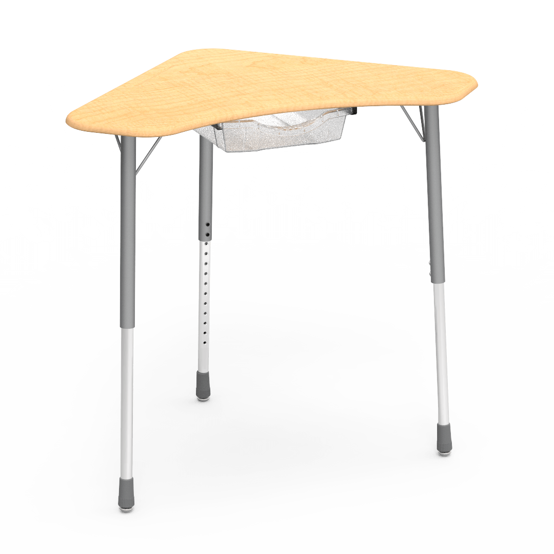 ZUMA Series Boomerang Desk with Tote Tray