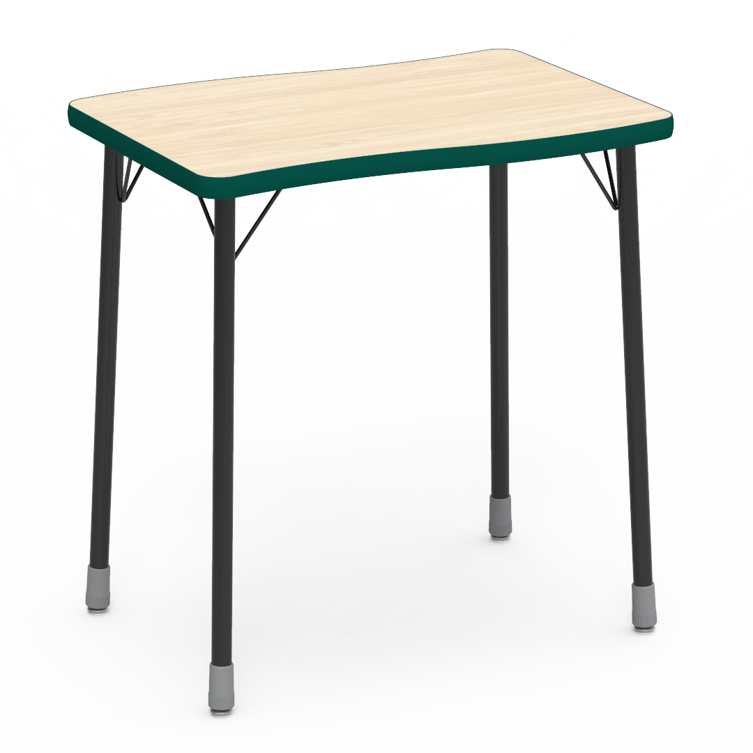 ZUMA Series Slide Desk 30in Asian Sand Forest Green Char Black