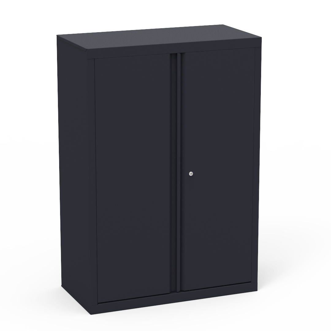 53 Series Metal Storage Cabinet 36in x 18in x 52in Four Shelves Char Black