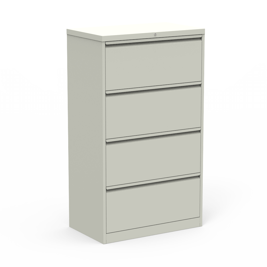 53 Series Lateral File 30in x 18in x 52in Four Drawer Moonstone