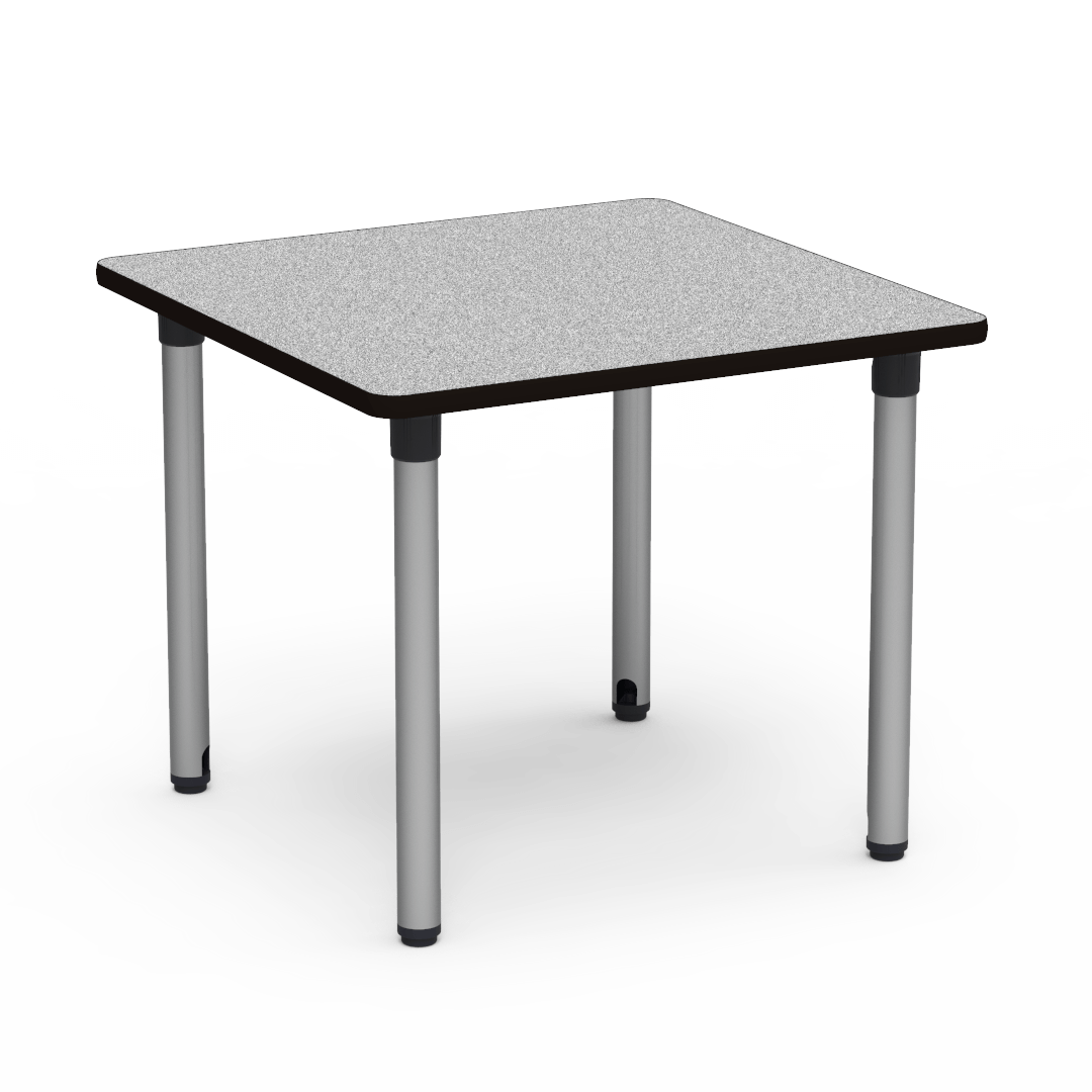 5000 Series Table 36in x 36in Square 30in Grey Nebula Char Black Silver Mist