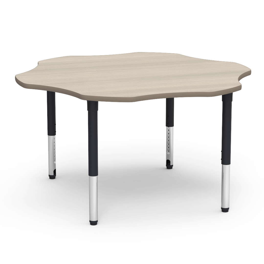 5000 Series Table 60in Flower 24in - 32in Adjustable Looks likatre Adobe Char Black