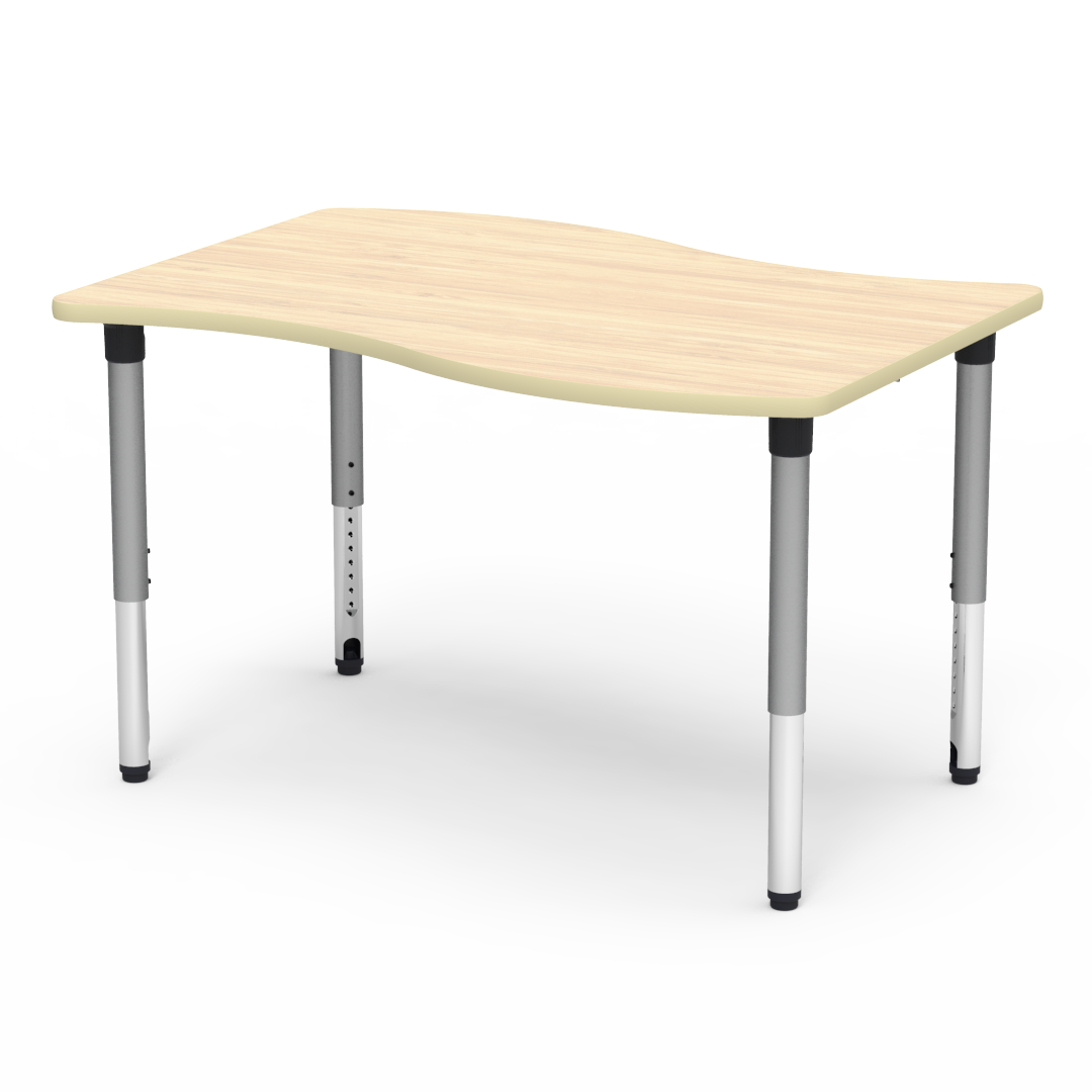 5000 Series Table 36in x 54in Slide 24in - 32in Adjustable Asian Sand Blond Tuscani Silver Mist