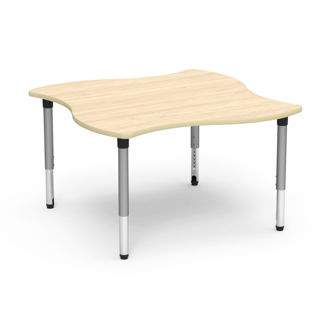 5000 Series Table 54in Swerve 24in - 32in Adjustable Asian Sand Blond Tuscani Silver Mist
