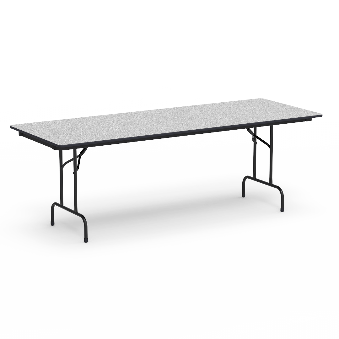 6000 Series Rectangle Folding Table 36in x 96in Top 29in Grey Nebula Char Black Char Black