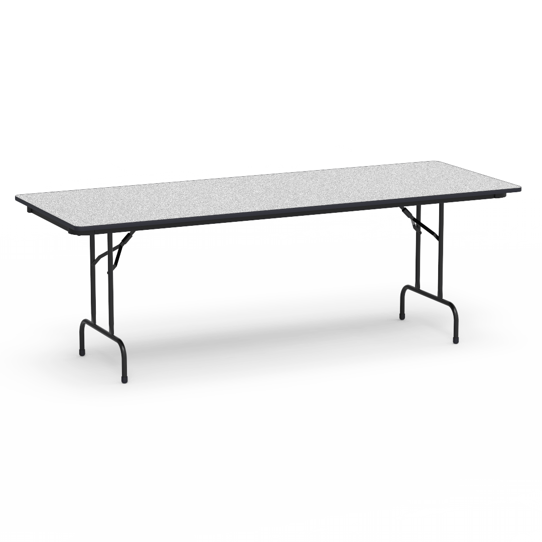 62000 Series Rectangle Folding Table 36in x 96in Top 29in Grey Nebula Char Black Char Black