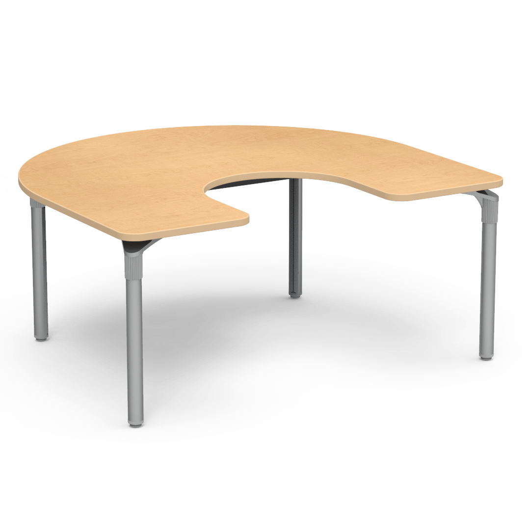 Plateau Series Table Horseshoe 29in Fusion Maple Fusion Maple Silver Mist