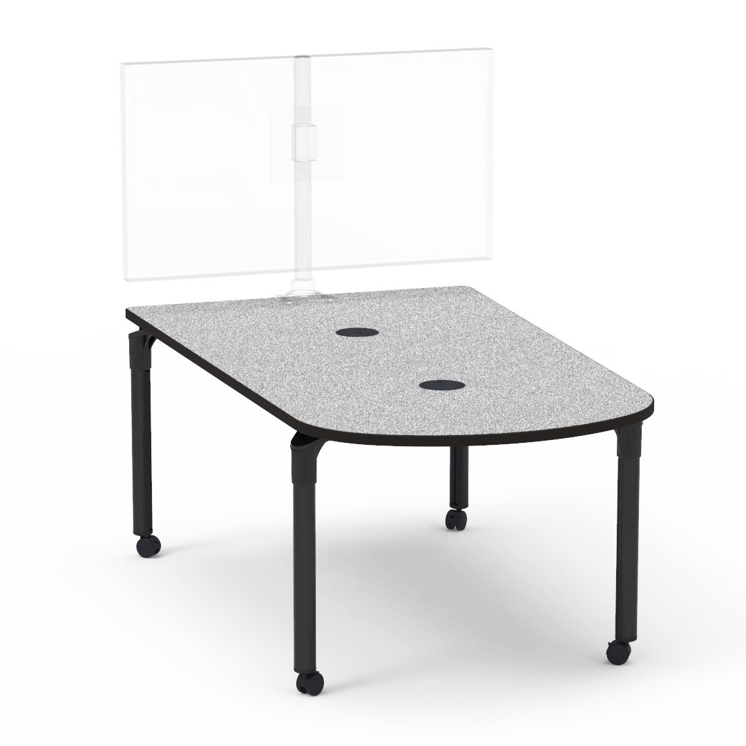 Plateau Series Media Table 42" x 72" Peninsula