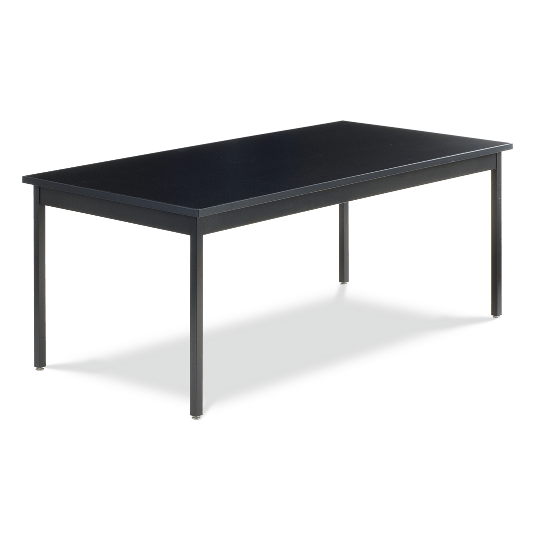 Science Table Steel-Frame 36in x 72in Epoxy Resin Top Black Char Black