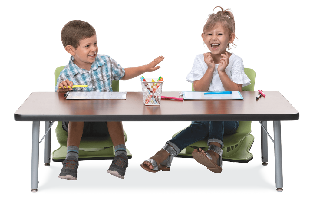 4000 Series Table 24in x 48in Rectangle 22in - 30in Adjustable Carmel Sagawood Navy Char Black