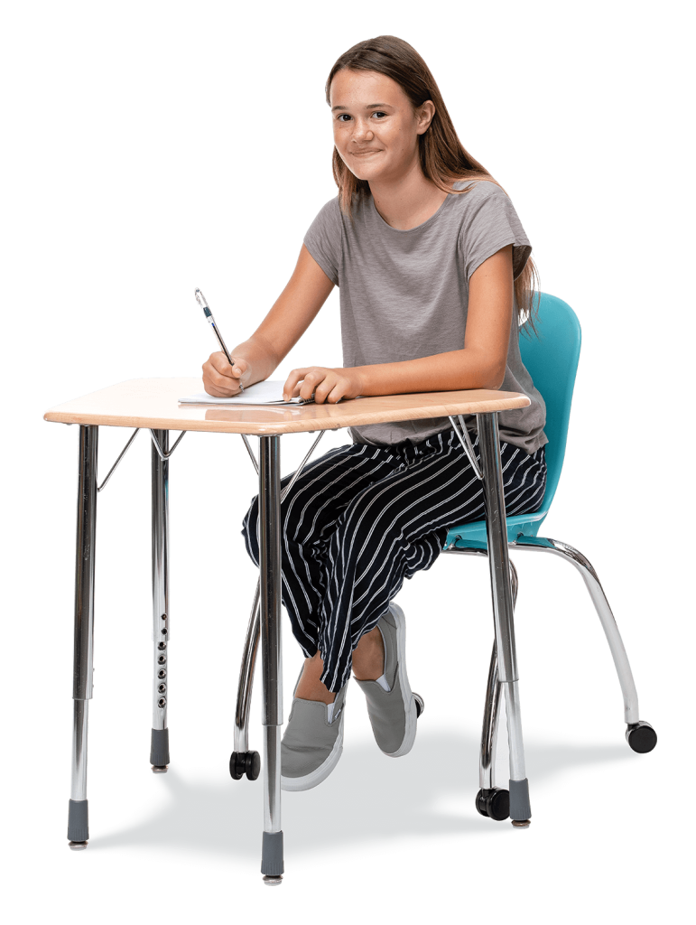 ZUMA Series Stacking Caster Chair 18in  5th Grade - Adult Paprika Chrome