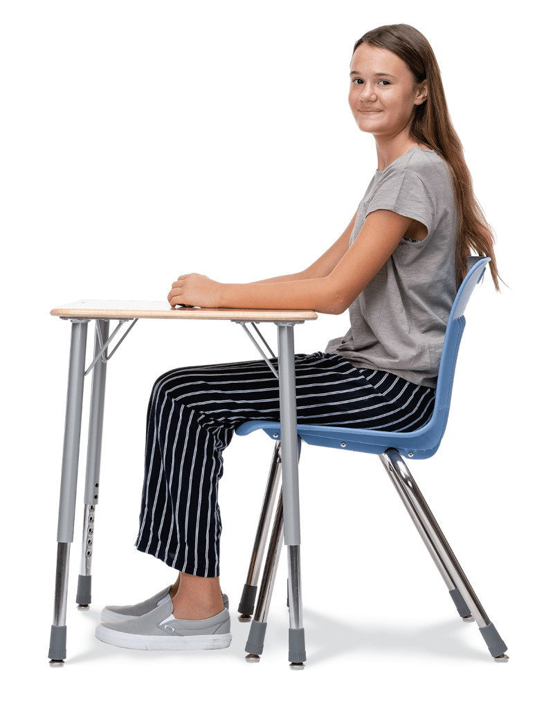 Analogy Series 4-Leg Stack Chair 18in  5th Grade - Adult Green Apple Chrome