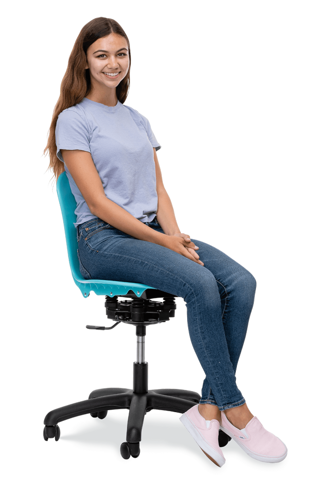 ZUMA Series R2M Mobile Task Chair 17-1/2in - 20-1/2in 5th Grade - Adult Red Char Black